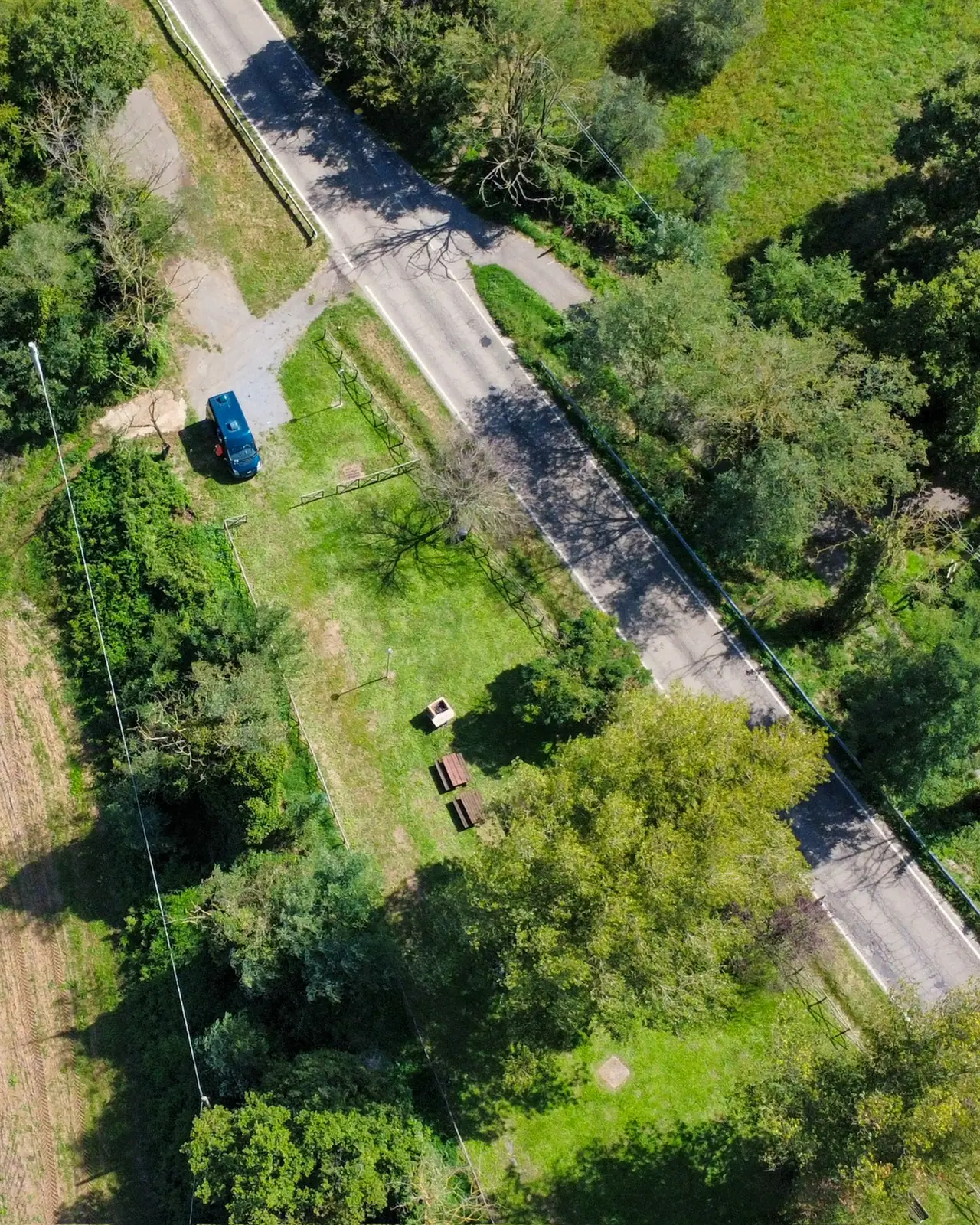 Piknikové místo u Vetriola z dronu